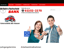 Tablet Screenshot of fahrschule-bank.de